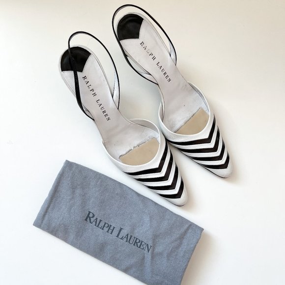 Ralph Lauren - Slingback Chevron Stripe Pumps - Picture 10 of 10